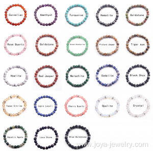 8MM Round Beads Stone for Making DIY Colorful Charm Bracelet Custom